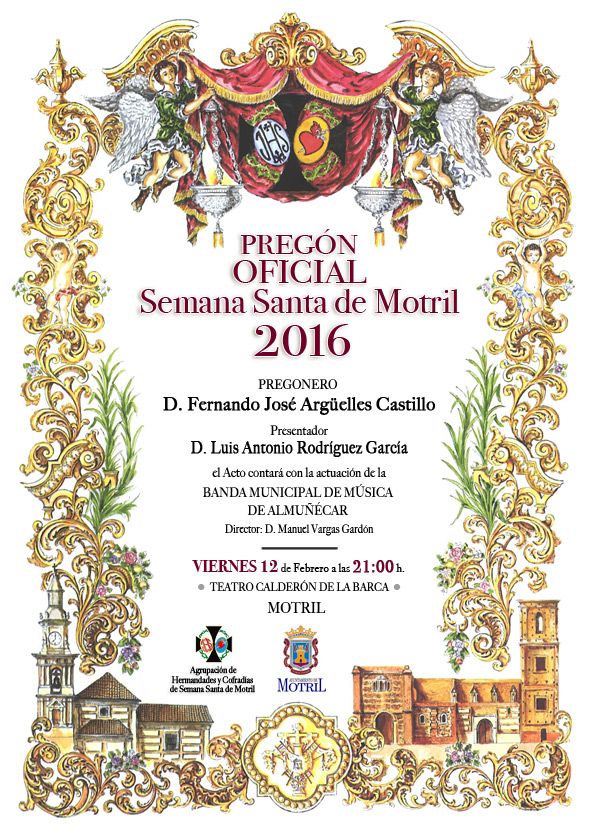 Fernando Jos Argelles Castillo, ser el pregonero oficial de la Semana Santa de Motril